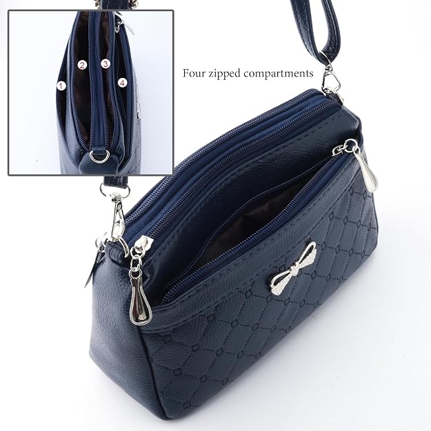 FULEI Women Handbag – Small Square PU Leather Shoulder &amp; Crossbody Bag